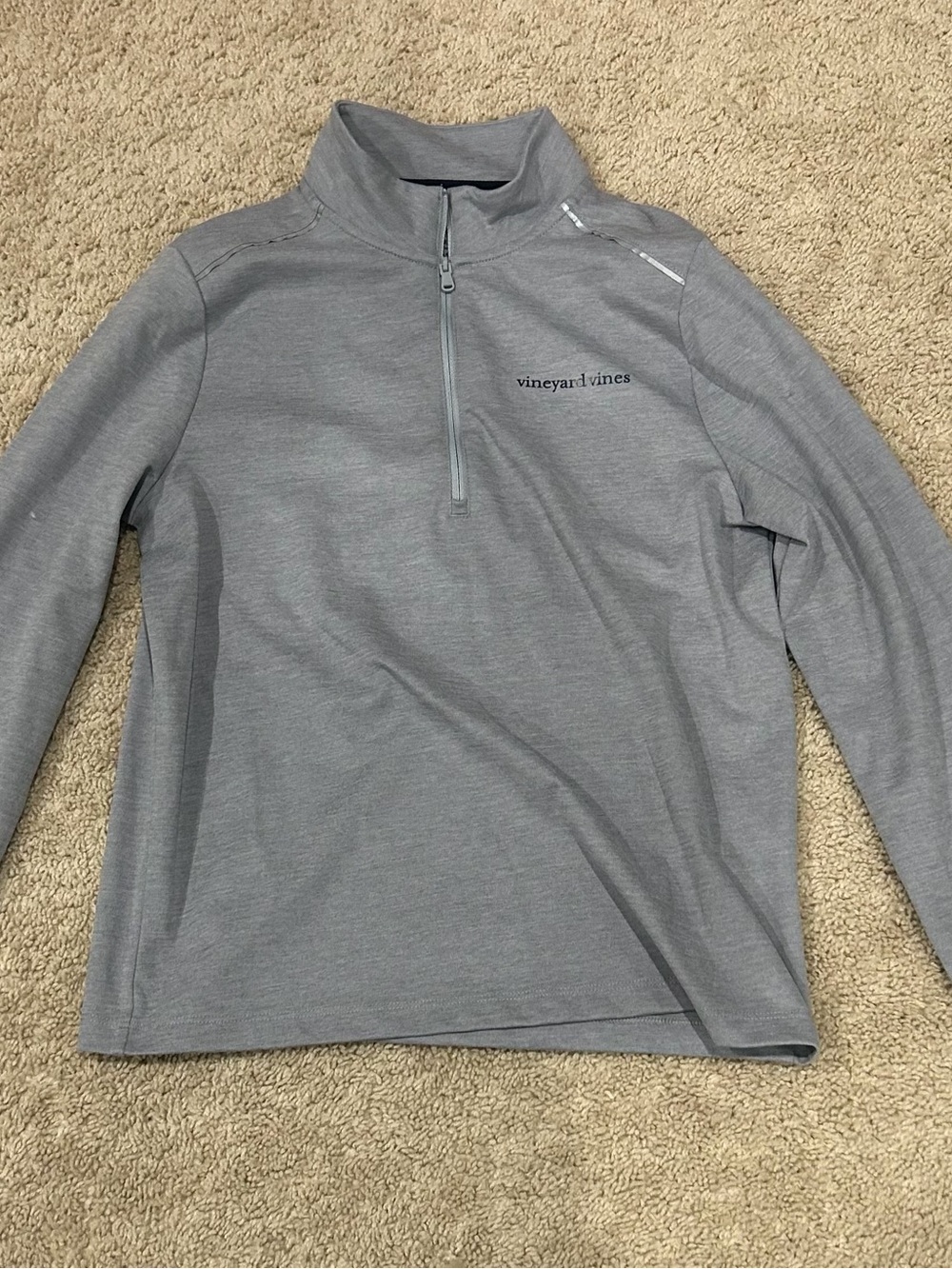 Vineyard Vines Gray Kids Quarter-Zip Pullover